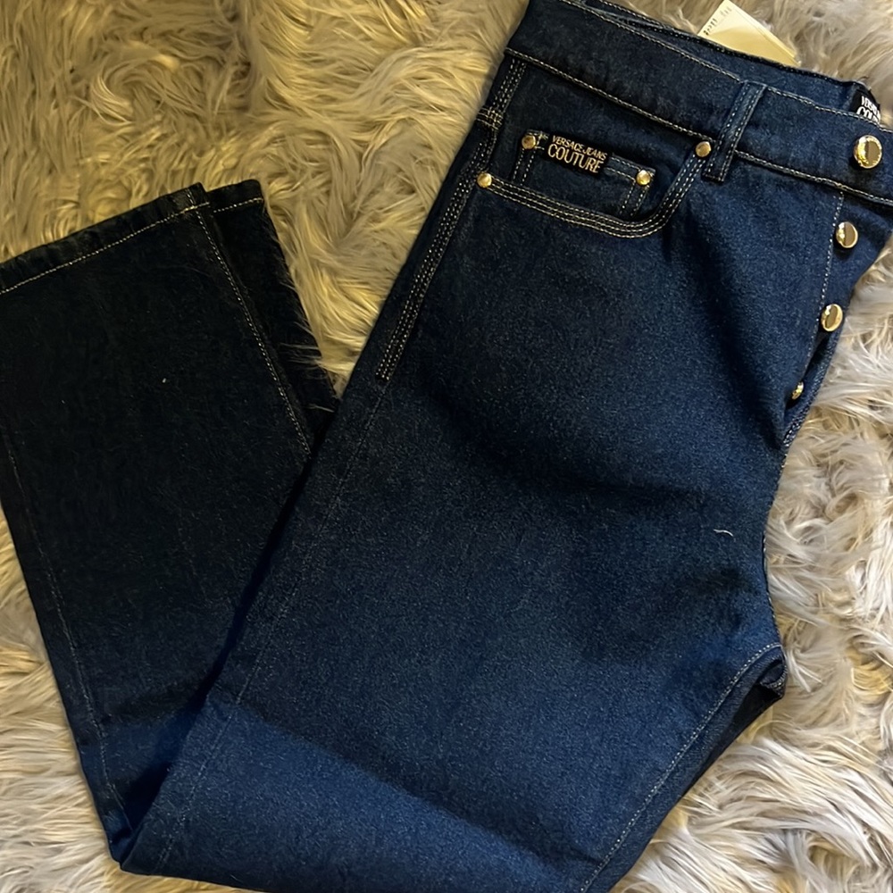 Versace culture SZ 30 strait jeans dark blue